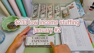 CASH ENVELOPE AND SINKING FUNDS STUFFING & giveaway | low income budget | january #2