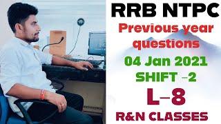 RRB NTPC 2020-21gk GS QUESTIONS PAPER, PREVIOUS YEAR GS QUESTION PAPER, NTPC/CBT-1/04jan 2021SHIFT-2