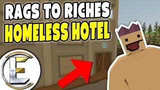 Homeless Hotel - Unturned Roleplay Rags to Riches #66 (Starting from the Ground Up)