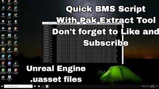 #unrealengine  How to unpack game Pak files with quick bms script | unpack unreal engine files