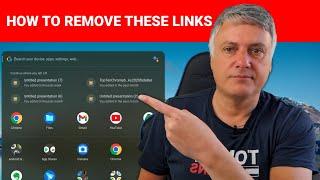 How to remove the quick links from the new Chrome OS start menu / Chrome OS app launcher menu