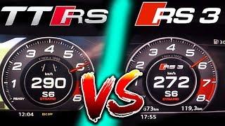 0-290km/h | Audi RS3 vs Audi TT RS | TOP SPEED, Acceleration TEST