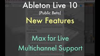 Ableton Live 10 (Beta) -  Multichannel Max for Live Support