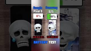 google pixel 9 vs Samsung s25 battery test?️#shorts