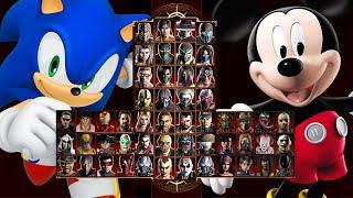 Mortal Kombat 9 - SONIC & MICKEY MOUSE  - Expert Tag Ladder - Gameplay @(1080p) - 60ᶠᵖˢ 