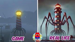 LIGHTHOUSE MONSTER In Real Life Vs Game | All Eat Monster | Guess the Eat MONSTER'S VOICE