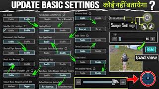 All New Update Basic settings / Advance Control Settings Guide / BGMI / PUBGm basic Settings ️