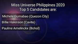 MISS UNIVERSE PHILIPPINES 2020 TOP 5 Q&A ANSWERS
