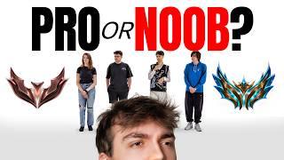 HIGH vs LOW ELO?! PRO GAMERS GUESS THE RANK | League of Legends Edition