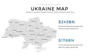 Карта Украина для презентаций - Шаблоны Карт Украины