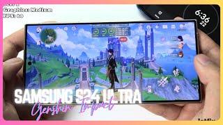 Samsung Galaxy S24 Ultra Genshin Impact Gaming test | Snapdragon 8 Gen 3, 120Hz Display