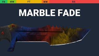 Huntsman Knife Marble Fade - Skin Float And Wear Preview