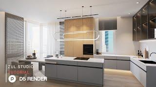 D5 Render realistic interior rendering tutorial | Pantry 127