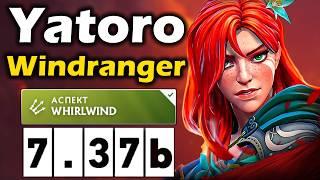 Яторо на Виндраннер, идеальный ГЕРОЙ для ММР! - Yatoro Windranger 7.37 ДОТА 2