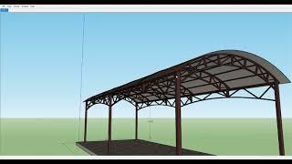 Обзор модели навеса из поликарбоната 3,5х10 м