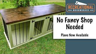 How to Build Indoor Wooden Dog Crate Furniture - with DIY Plans for the Recreational Woodworker