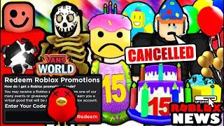 ROBLOX 15TH BIRTHDAY CANCELLED!!! VANS EVENT HACKED! PROMO CODES GETTING DELETED!? (ROBLOX NEWS)