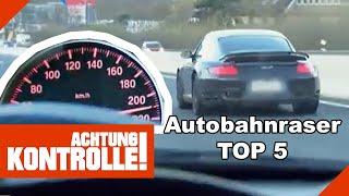 Top 5 Autobahnraser: Die Polizei kommt BLEIFÜSSEN auf die Spur! | Kabel Eins | Achtung Kontrolle