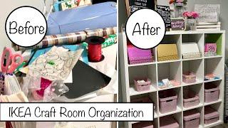 Organizing My Craft Room | IKEA Craft Organization Ideas for a Small Space