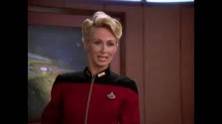 Alynna Nechayev chews out Picard for his decision not to destroy The Borg via Hugh in TNG's Descent