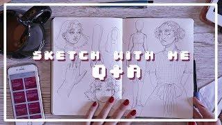 Sketch With Me + Q&A // mini hair tutorial, anatomy, studying abroad and the future
