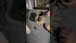 How to make a clay cup?  A cup with wings. #ceramic #pottery #howtomakemug #ceramicmug #diyideas