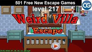 [Walkthrough] 501 Free New Escape Games level 217 - Weird villa escape - Complete Game