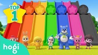 Learn Colors with Slide and More! | +Compilation | Colors for Kids | Pinkfong & Hogi Nursery Rhymes