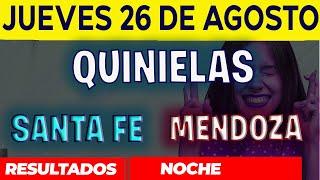 Resultados Quinielas Nocturna de Santa Fe y Mendoza, Jueves 26 de Agosto