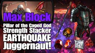 [PoE 3.15] Max Block Pillar STR Stacker EQ Juggernaut Build Guide! (13M Sirus DPS)