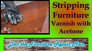 Stripping Furniture Varnish with Acetone