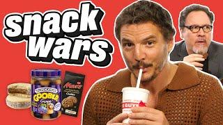 Pedro Pascal & Jon Favreau Compare American and Chilean Snacks | Snack Wars | @ladbiblestories