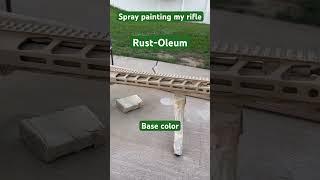 Spray painting rifle #gun #guns #camo #sniper #apocalypse #rifle #hunting #camoflage