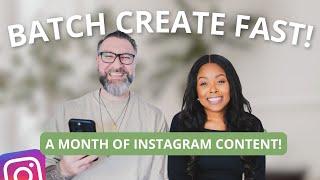 The Secret to Batch Creating Instagram Content Faster (Do This Once a Month!)