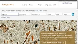 ScienceDirect Quick Tutorial Video