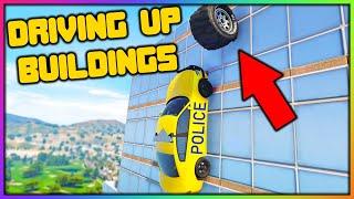 GTA 5 RP - LOOSING COPS BY DRIVING UP BUILDINGS