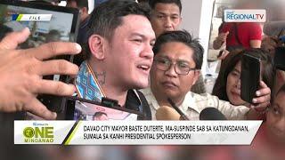 One Mindanao: Davao City Mayor Baste Duterte, ma-suspinde sab sa katungdanan