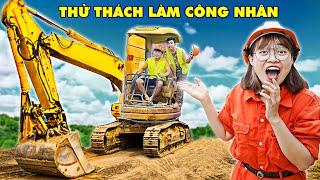 Một Ngày Làm Công Nhân Lái Máy Xúc Và Dọn Dẹp Đồ Đạc Gọn Gàng - Hà Sam