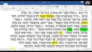Недельный раздел «ДВАРИМ», чтение текста на иврите, перевод и грамматический разбор