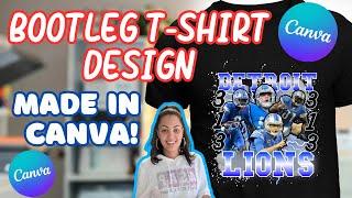 How To Design "Bootleg" T-Shirt in Canva | Canva Pro For Beginners | T-Shirt Design in Canva