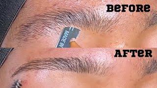 HOW TO SHAPE/GROOM YOUR BROWS WITH A RAZOR BLADE