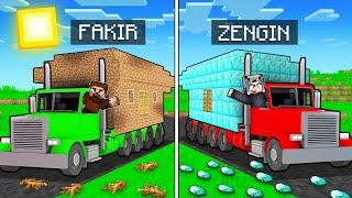 FAKİR TIR EV VS ZENGİN TIR EV - Minecraft