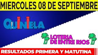 Quinielas Primera y matutina de Córdoba y Entre Rios Miércoles 8 de Septiembre