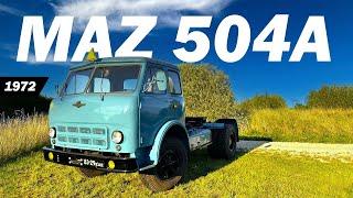 Old Restored Soviet Truck START & DRIVE - MAZ 504A (1972)