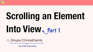 Scrolling an Element into View, Part 1