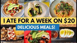 EATING FOR $20 a WEEK | BUDGET MEAL PLAN