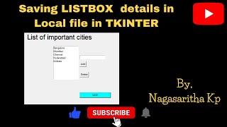 Saving list box contents to a local file using asksaveasfile() method in Tkinter