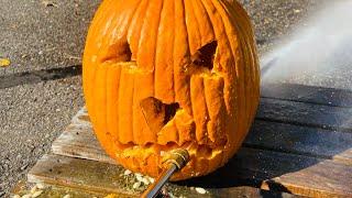 Pumpkin Carving With Pressure Washer