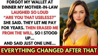 At Dinner, My In-Laws Said ‘ARE YOU THAT USELESS?’ When I Forgot My Wallet—NOW I’VE CUT THEM OFF…