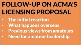 No annual fees for Aussie Ham Radio? A look at ACMA's licensing proposal (Part 2).